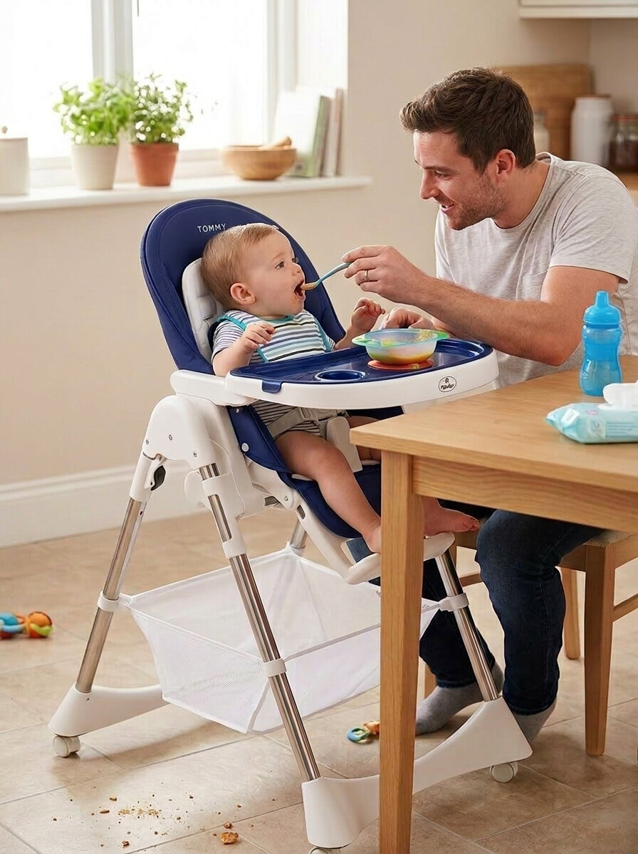 Стульчик для кормления TOMMY Bon appetit синий - фото 1