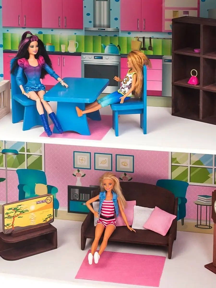 Домик для кукол PAREMO 118 см с мебелью PD318-12 - фото 8