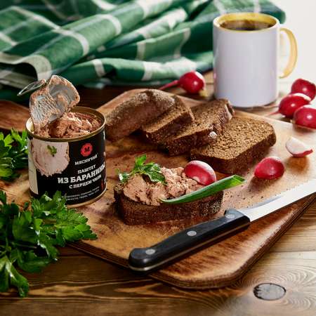 Мясные консервы Мясничий Паштет из Баранины с перцем чили 240г