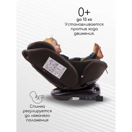 Автокресло Amarobaby Brilliant Isofix 0+/1/2/3 (0-36 кг) коричневый