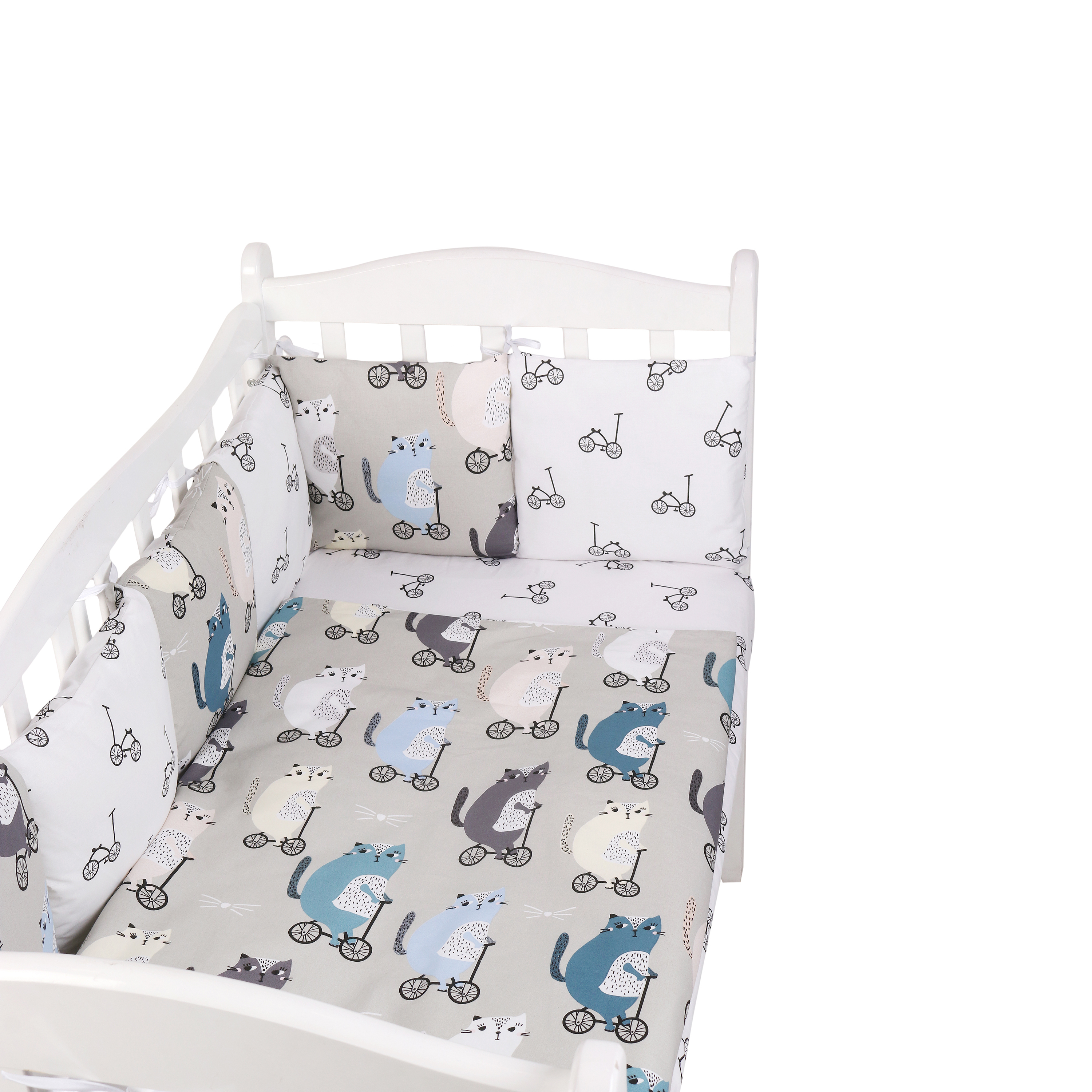 Комплект постельного белья Amarobaby Велосипедисты 7 предм. - фото 6