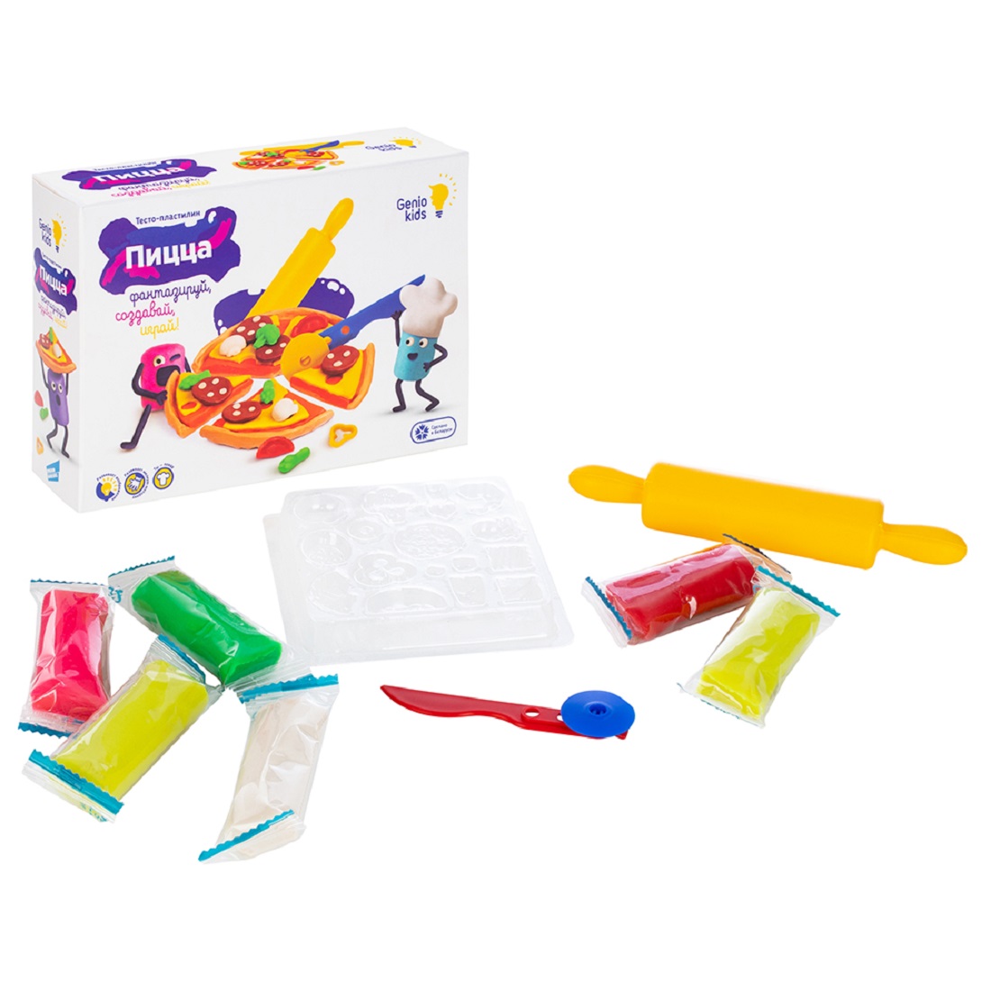 Масса для лепки Genio Kids 6 цв. в ассортименте - фото 6