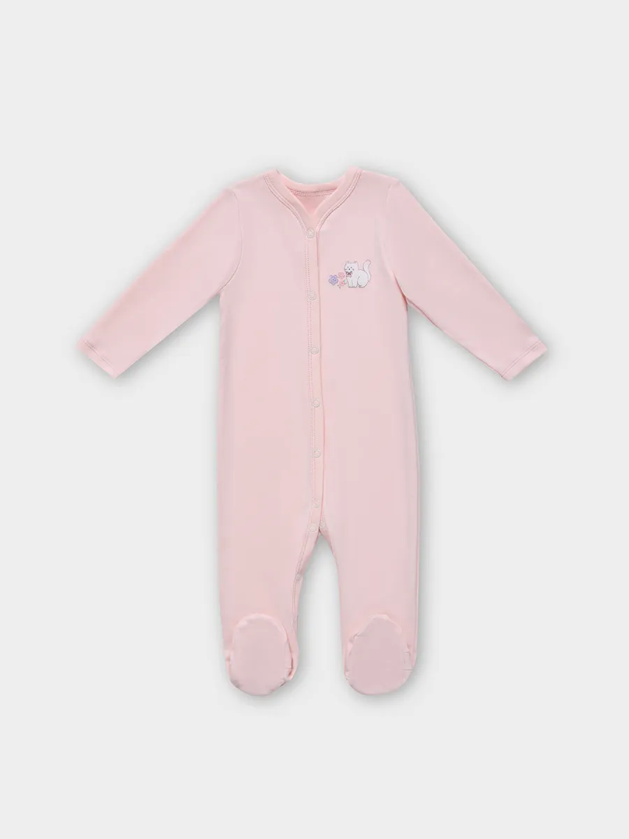 Комбинезон 2 шт Mark Formelle (Марк Формэль) 14005-2/котики с цветами на молочном +розовый - фото 12