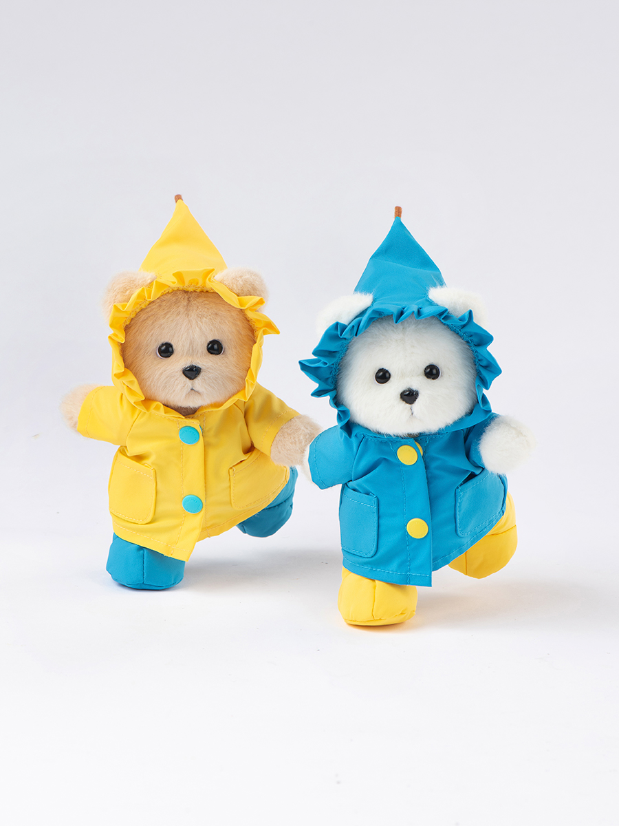Мягкая игрушка TeddyTales Медведь в дождевике брелок - фото 5