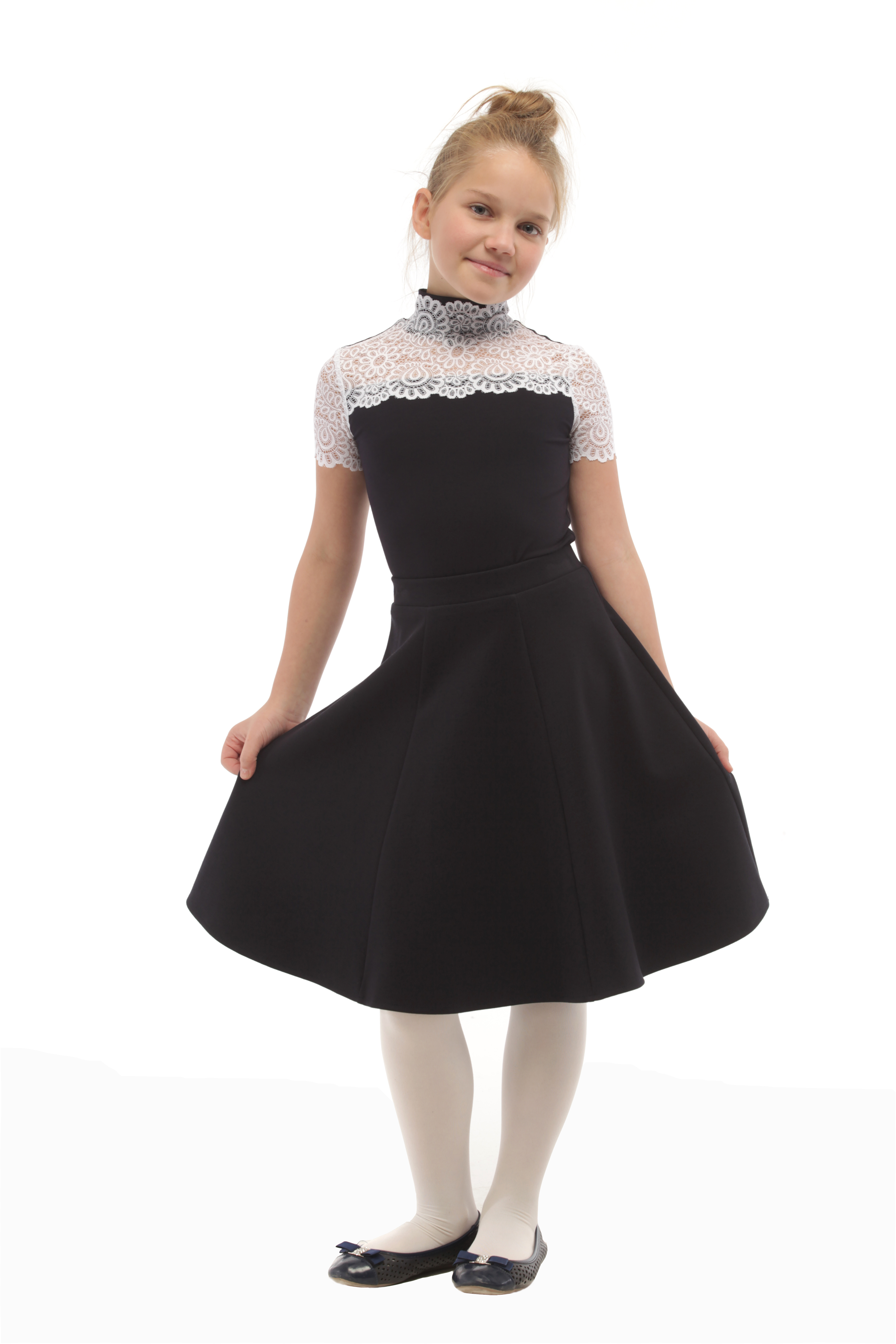 Юбка Stylish AMADEO AS-073-синий - фото 1