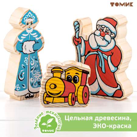 Конструктор Томик сказка Новый год 22 детали деревянный