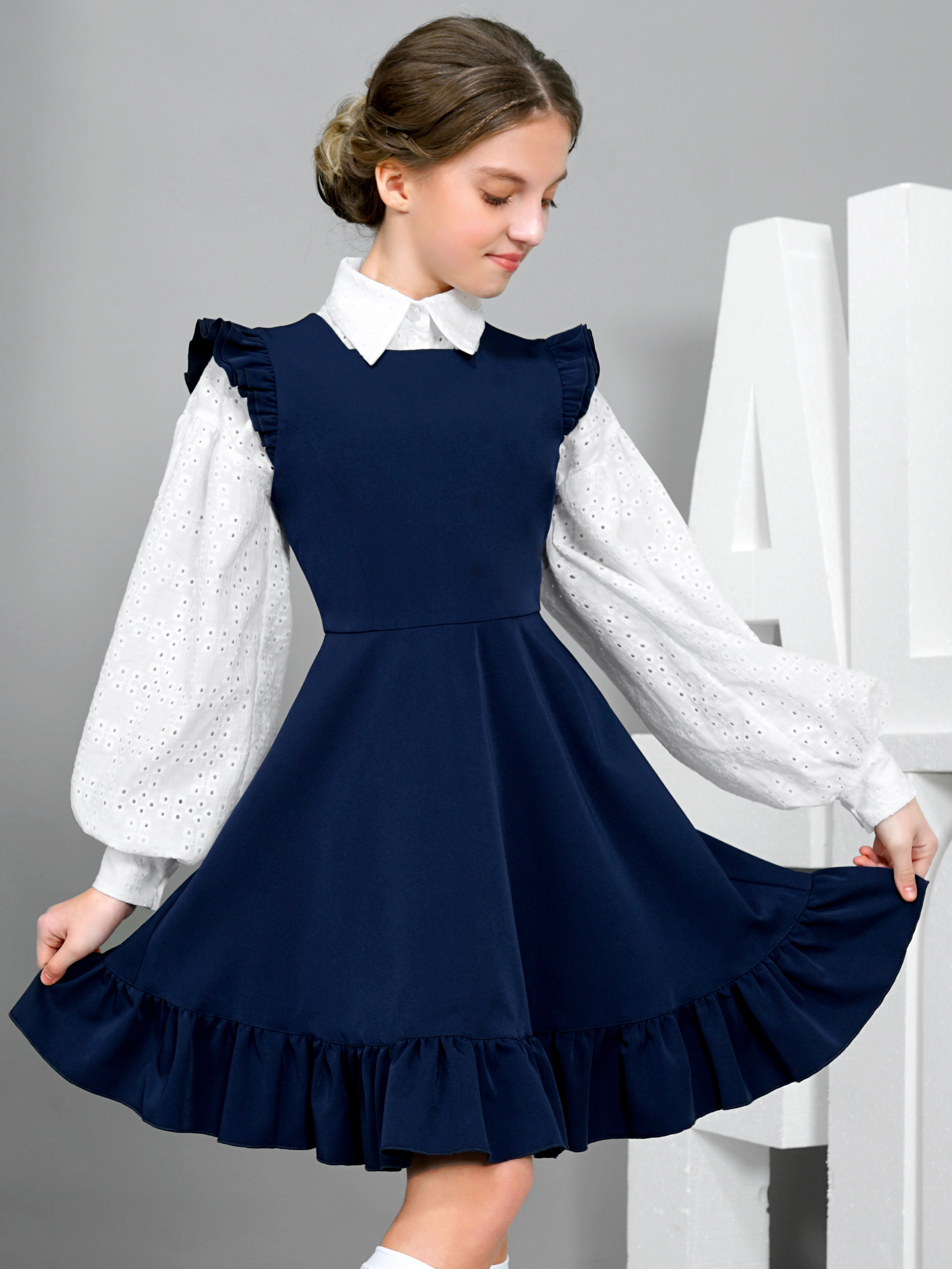 Сарафан ALISIA FIORI 186201AS/темно-синий - фото 5