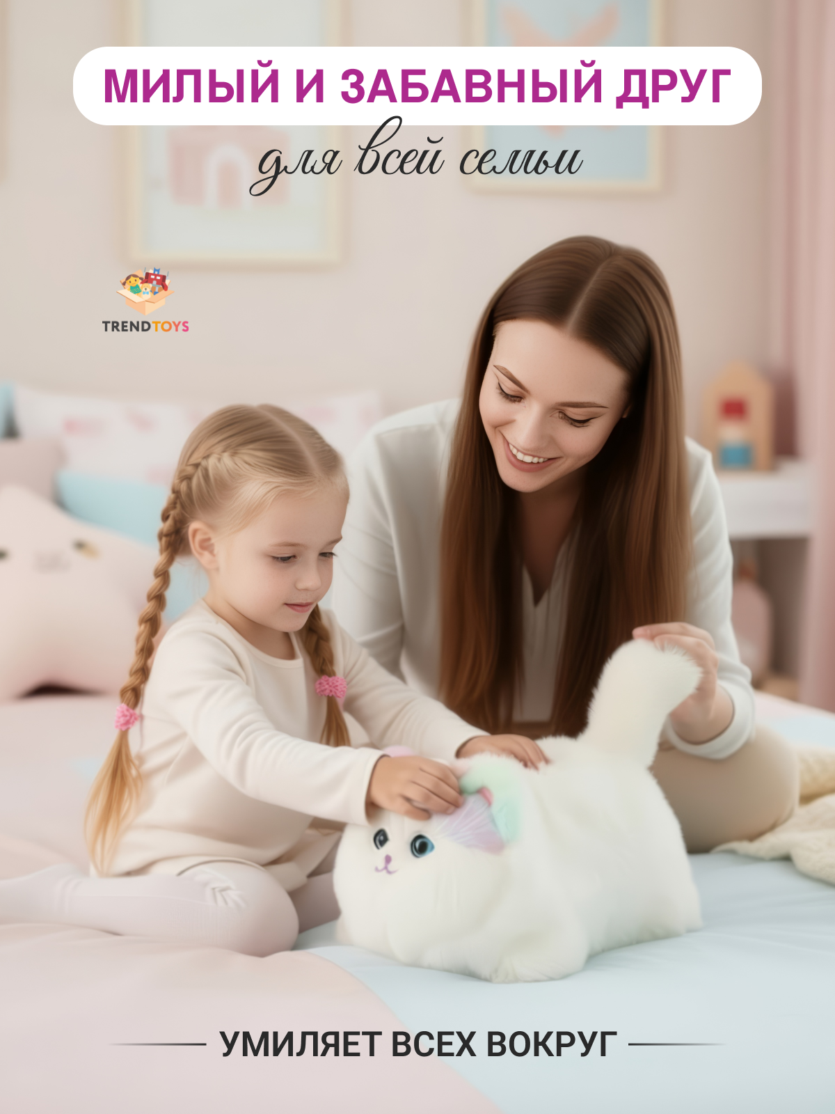 Мягкая игрушка TrendToys котик говорящий - фото 8