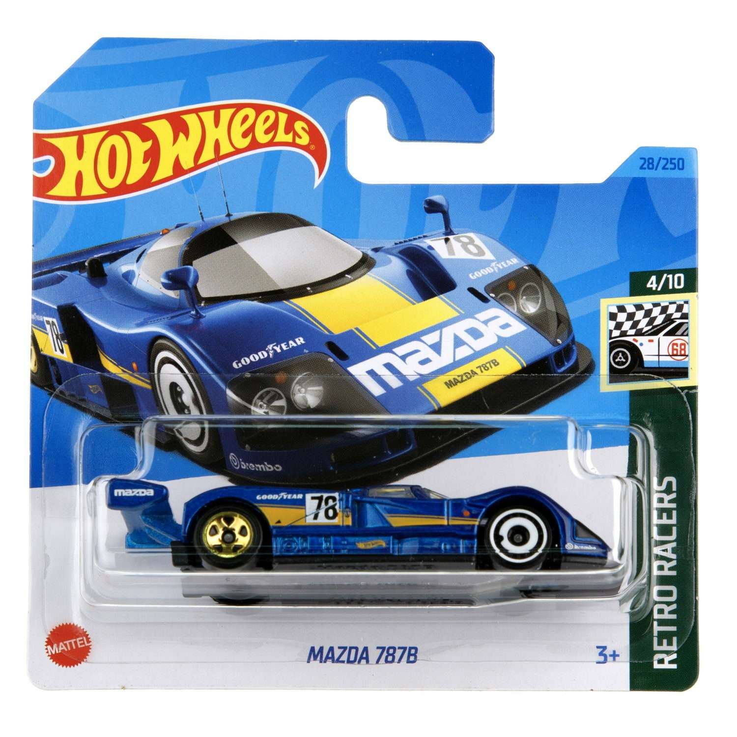 Автомобиль Hot Wheels Mazda 787B Retro Racers 1:64 60667 - фото 2