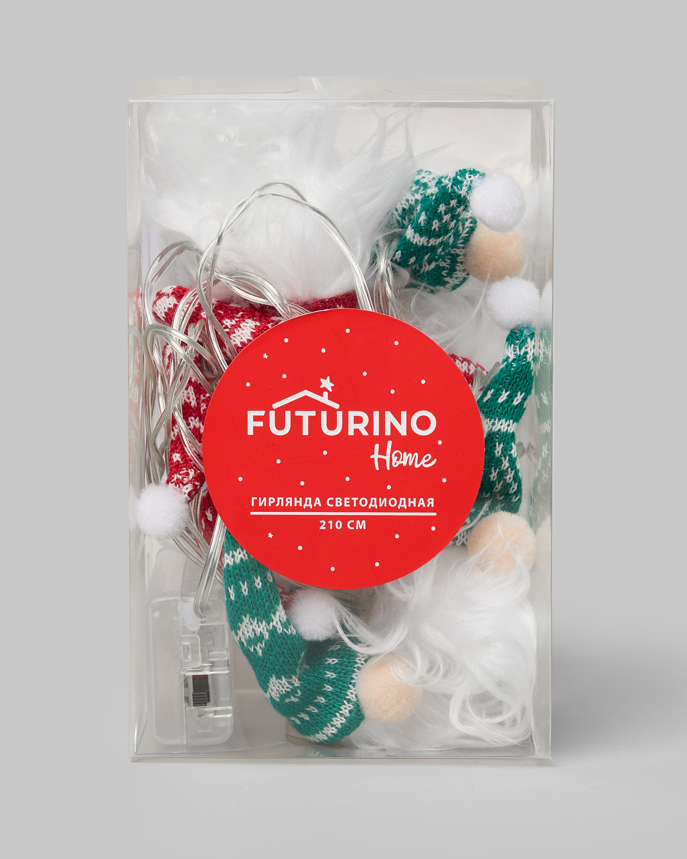 Новогодняя гирлянда FUTURINO Home Гномы 210 см - фото 5