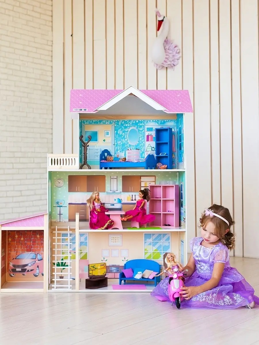 Домик для кукол PAREMO 118 см с мебелью PD318-11 - фото 3