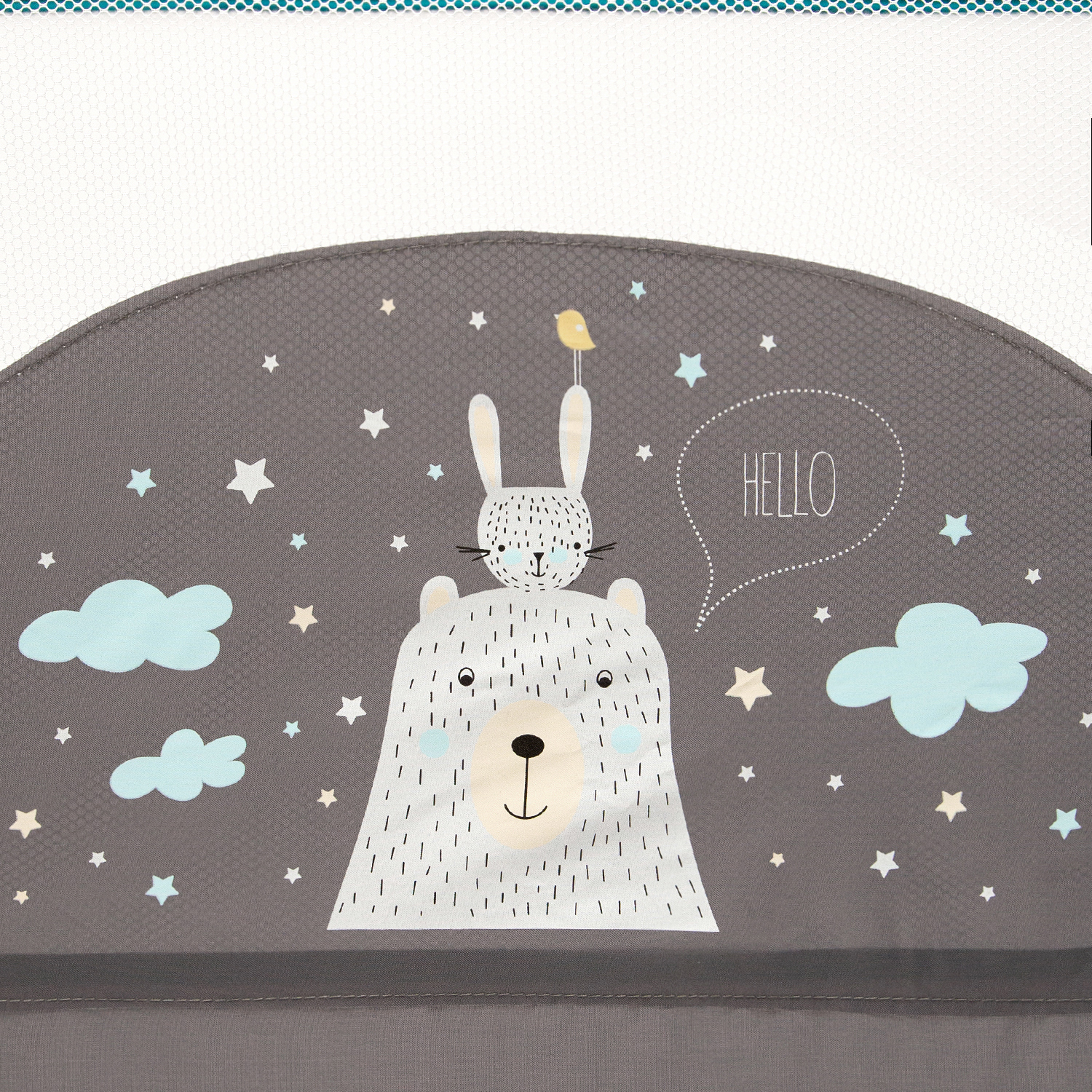 Манеж-кровать AmaroBaby Multiform Hello Bear прямоугольный серый AMARO-26MHB-Se - фото 13
