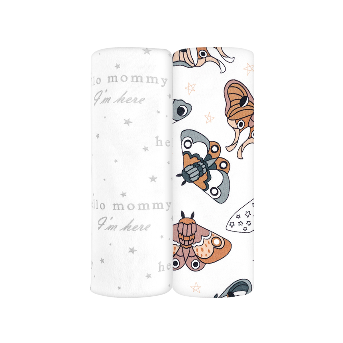 Пелёнка Mjolk Бабочки-Hello Mommy трикотаж 85х120 см 2 шт. - фото 4