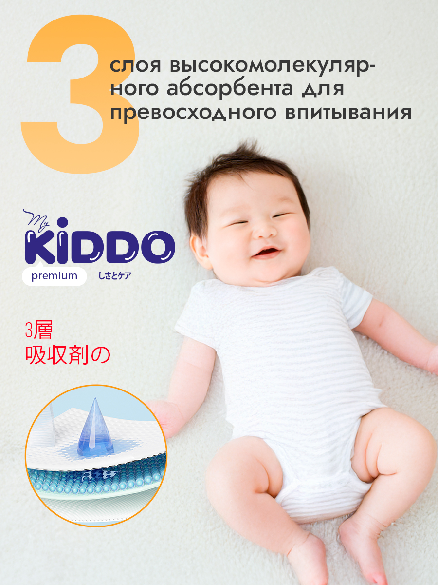 Трусики Kiddo Premium S (2-6кг) 24 шт. - фото 6