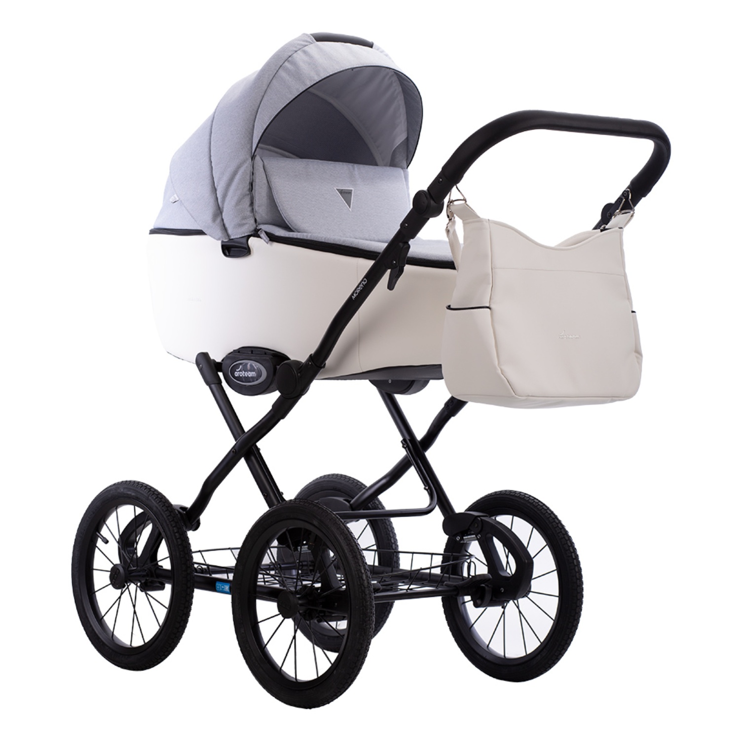 Коляска 2в1 Aroteam Moreno SL 07 белый - фото 1