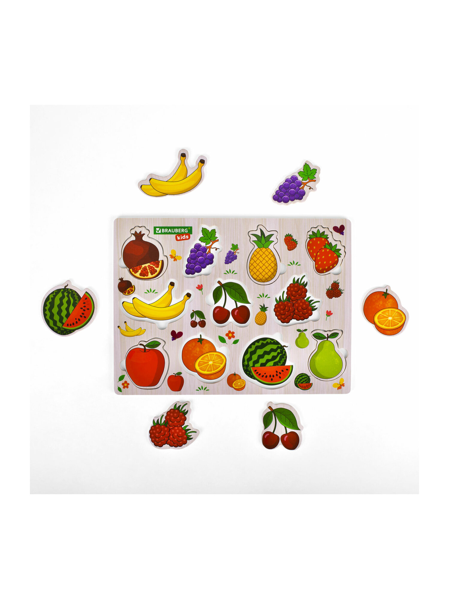 Игрушка Brauberg рамка-вкладыш фрукты и ягоды - фото 10