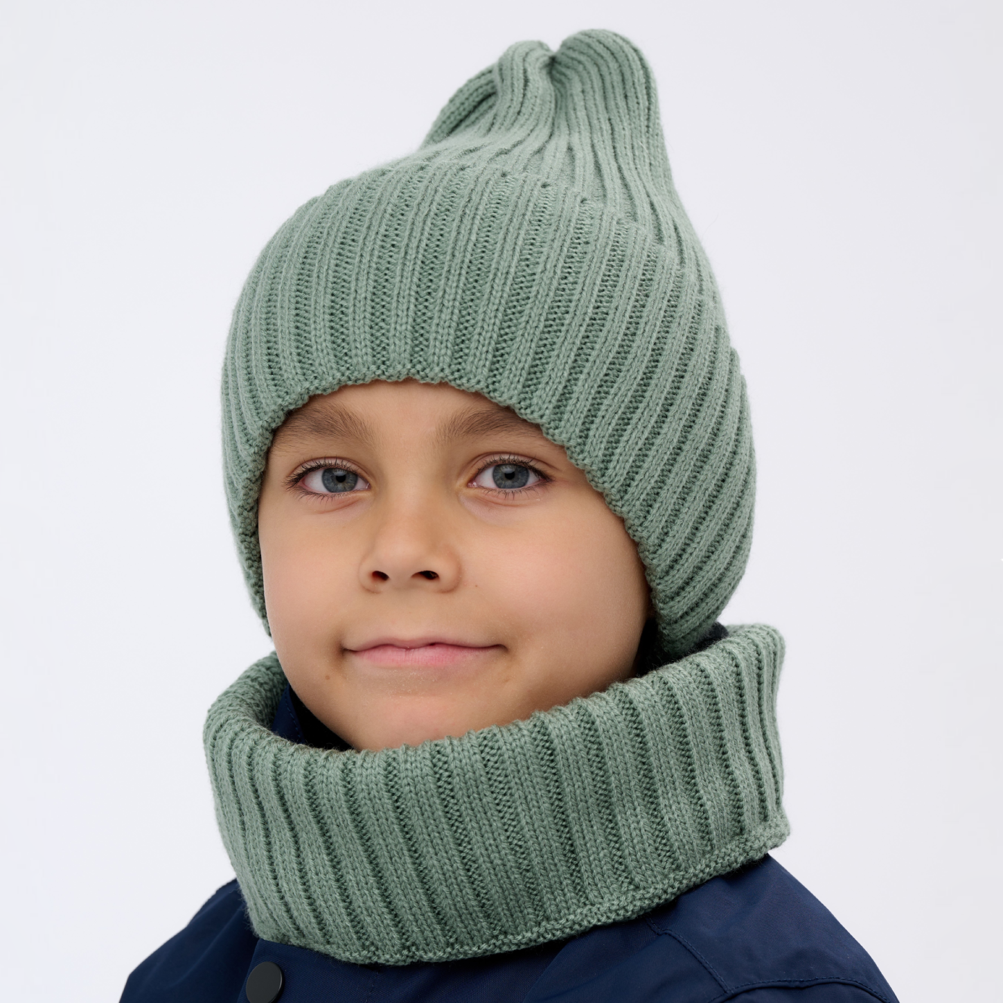 Шапка и снуд KUBRIO KU-H-45-pumpW-oliveB - фото 1