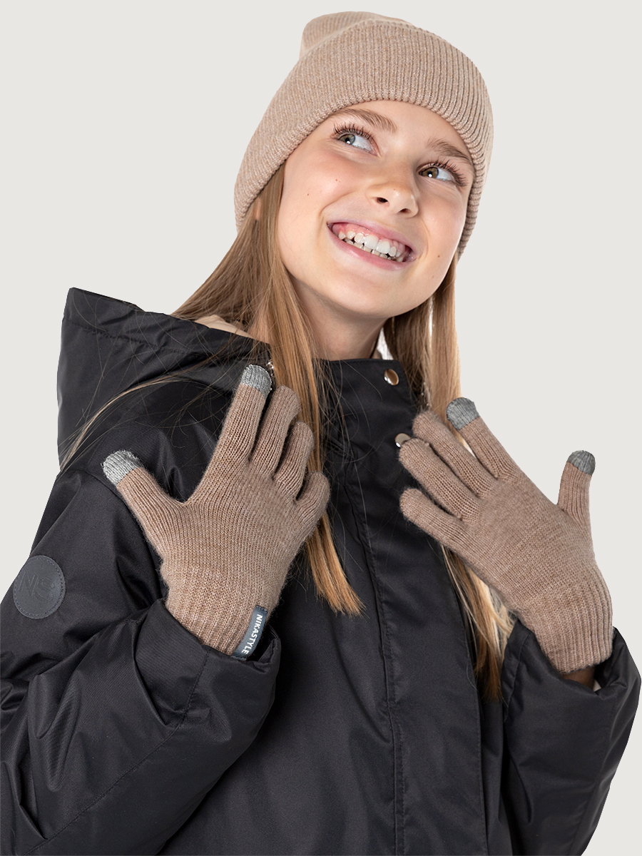Перчатки NIKASTYLE 15м12225 какао - фото 1
