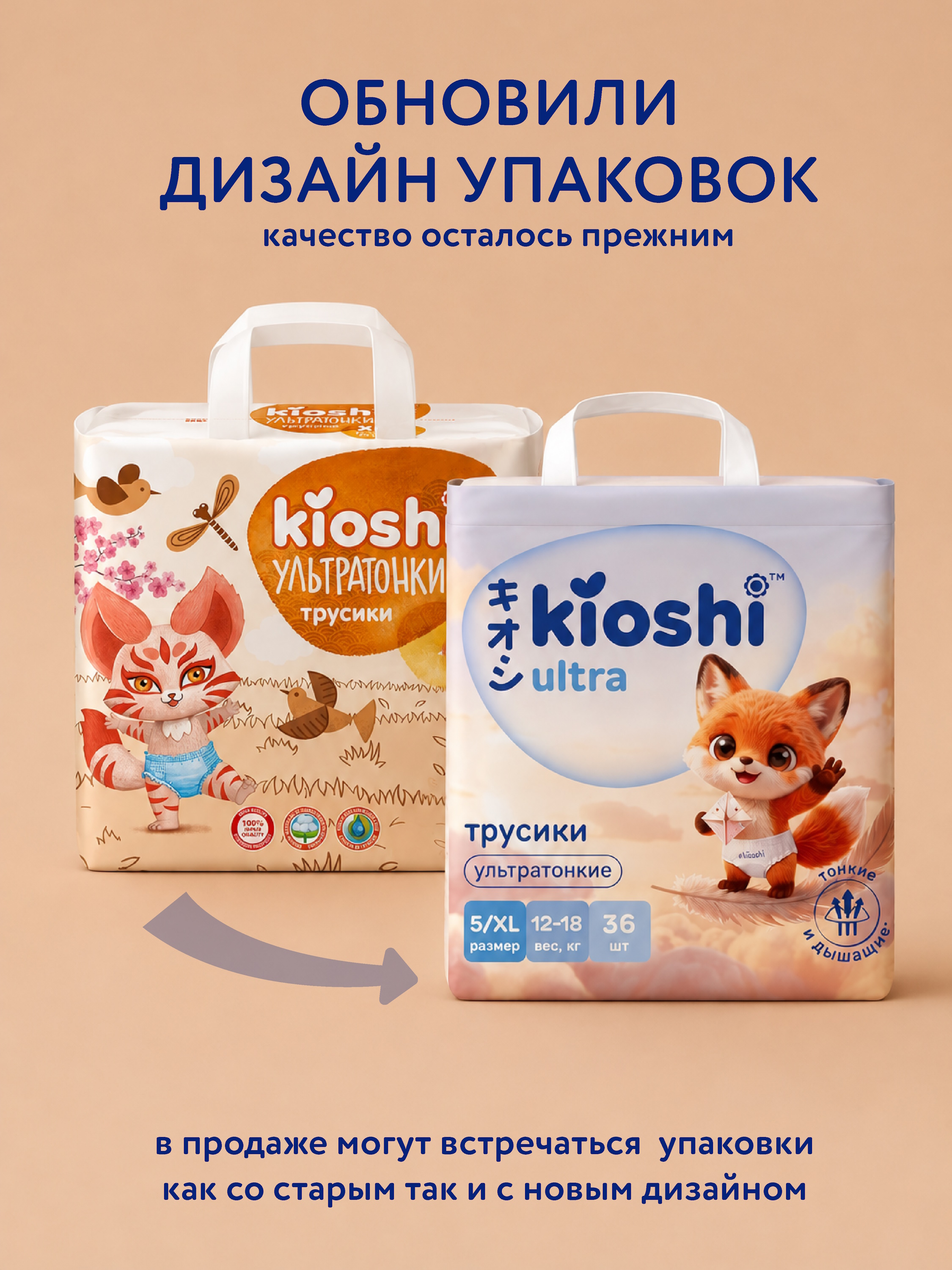 Трусики Kioshi ультратонкие XL (12-18кг) 36 шт. - фото 2