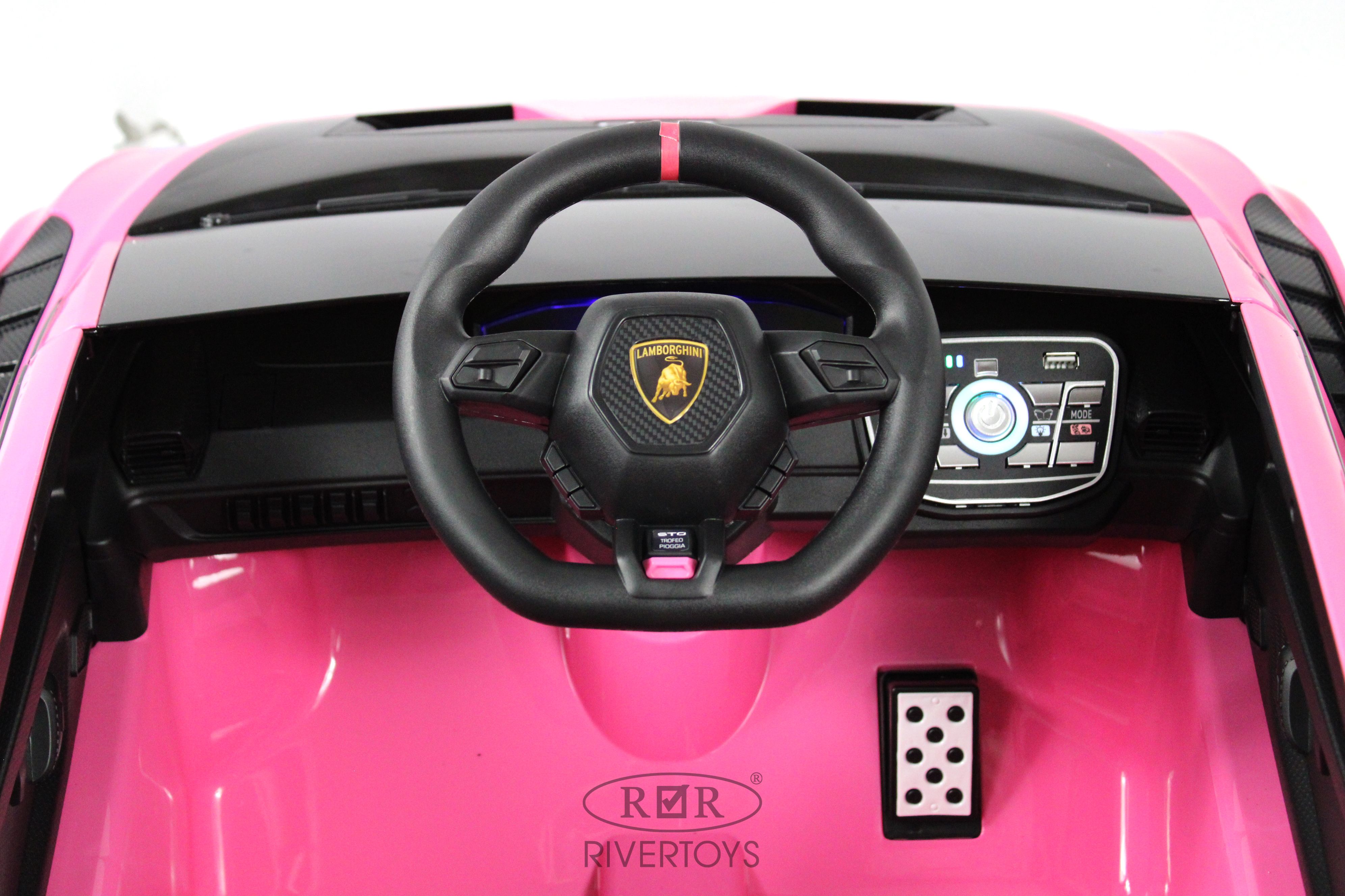 Электромобиль RIVERTOYS Lamborghini E888EE-PINK С пультом ДУ - фото 18