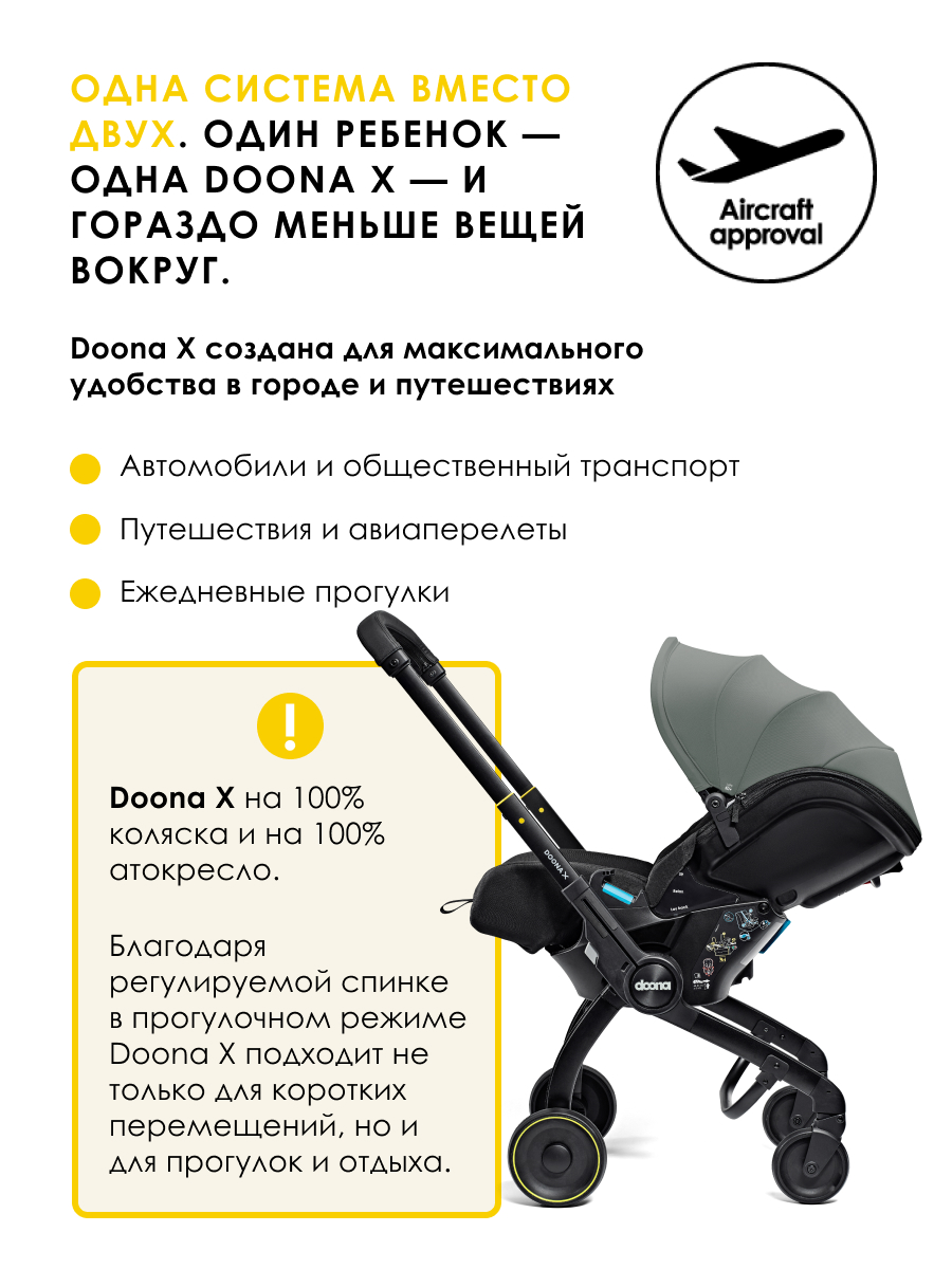 Автокресло Doona Doona X, цвет: Slate Green Isofix 0 (0 -13 кг) серый - фото 3