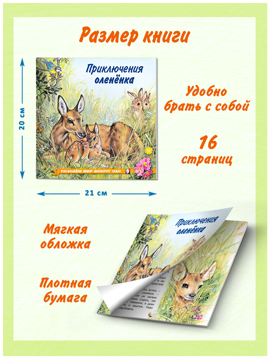 Комплект книг Фламинго Сказки для детей Рассказы о животных Приключения Лисенка Козленка Олененка Щенка - фото 10