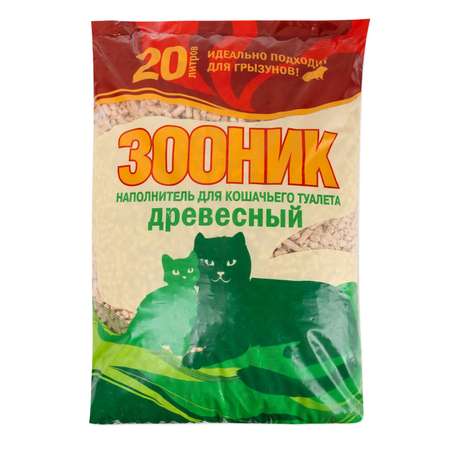 Наполнитель для кошек Зооник древесный 20 л