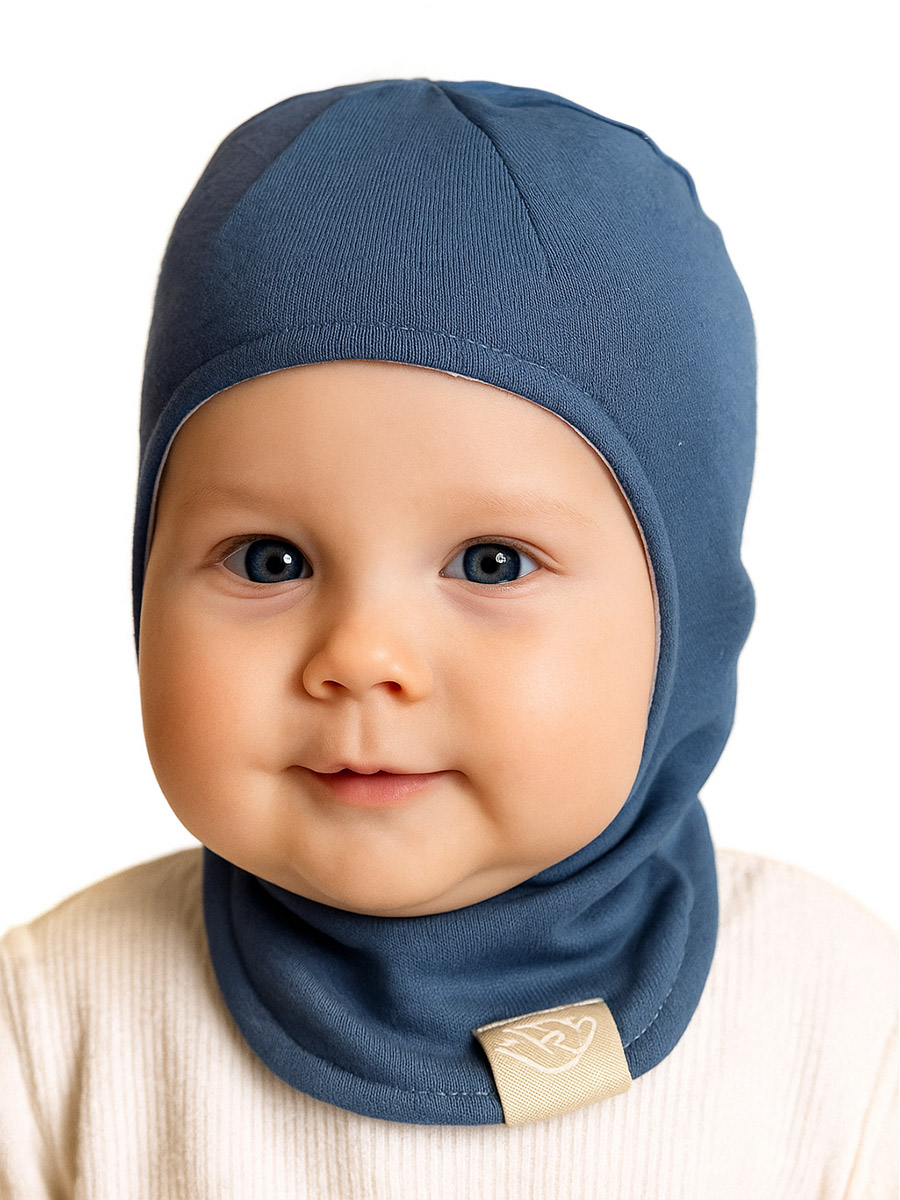 Шапка-шлем ПриКиндер U-A_221079 Цвет: Темно-синий/мята - фото 1