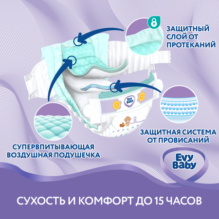 Подгузники Evy Baby 4 (7-18 кг) 100 шт.
