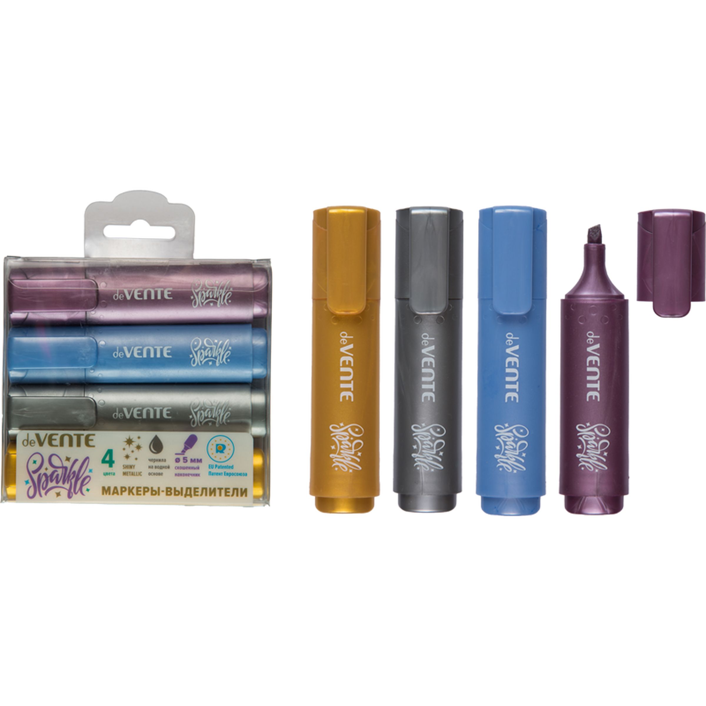 Текстовыделители deVENTE 4 шт. - фото 1