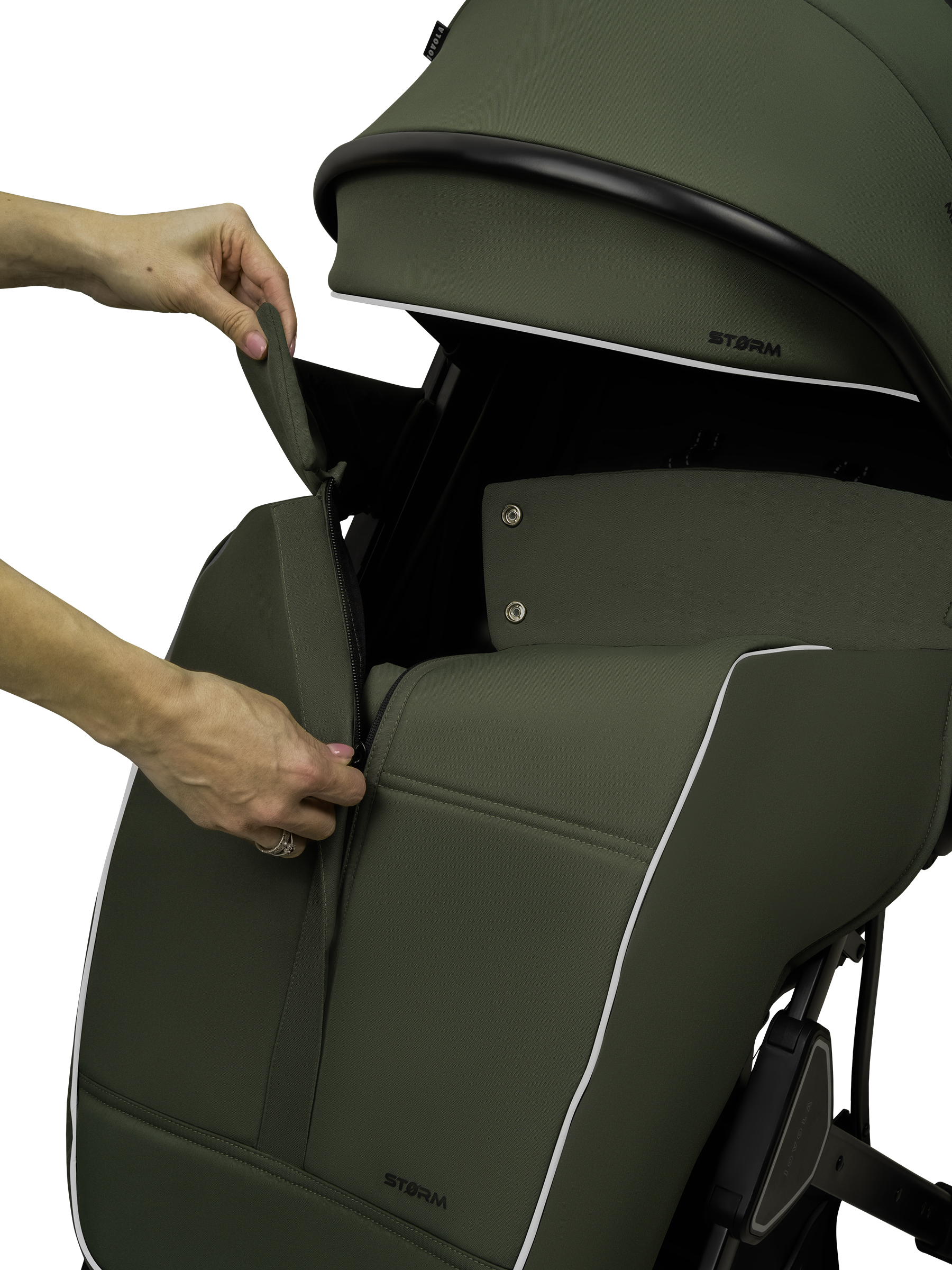 Коляска прогулочная JOVOLA Storm, зеленый - фото 27