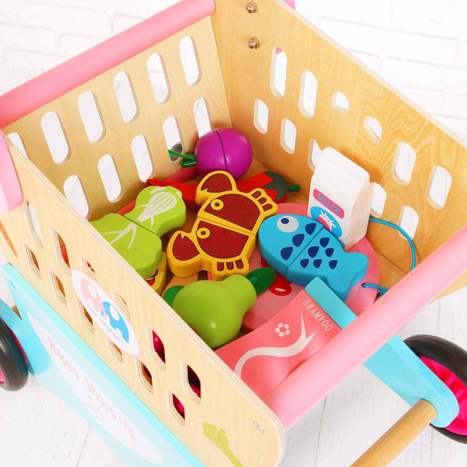Игровой набор Sima-Land тележки и корзинки, продукты - фото 2