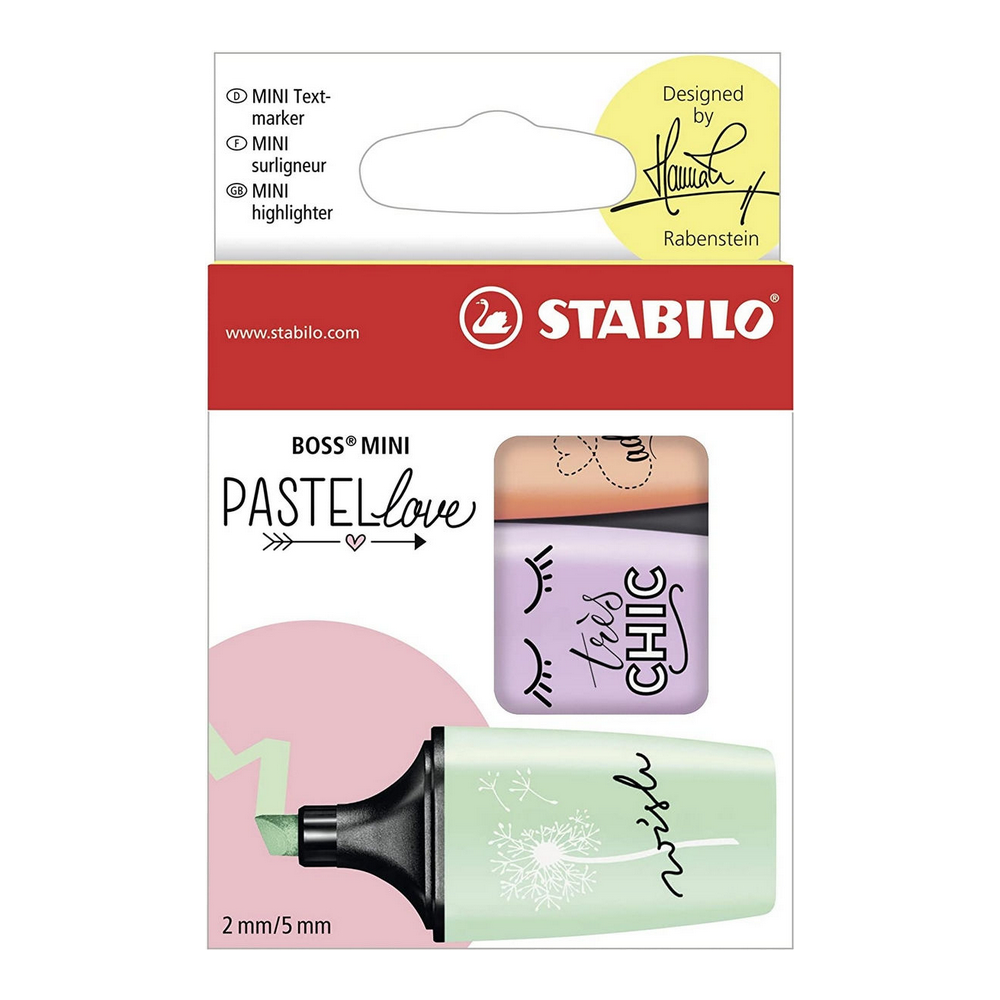 Текстовыделители STABILO 3 цв. - фото 1