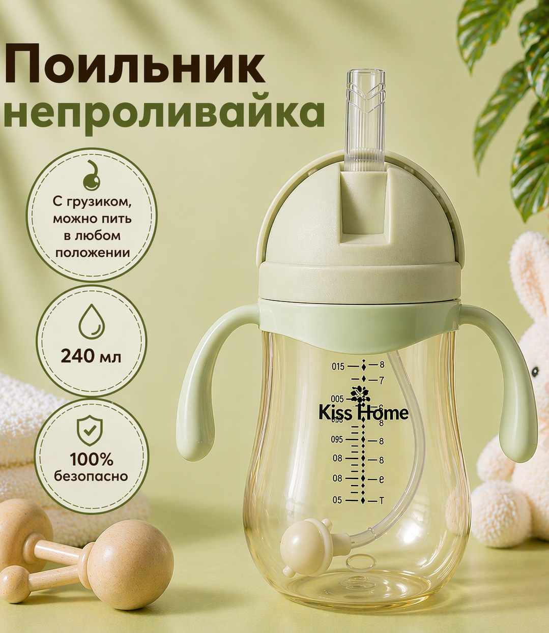 Поильник Kiss home Classic 240 мл - фото 1