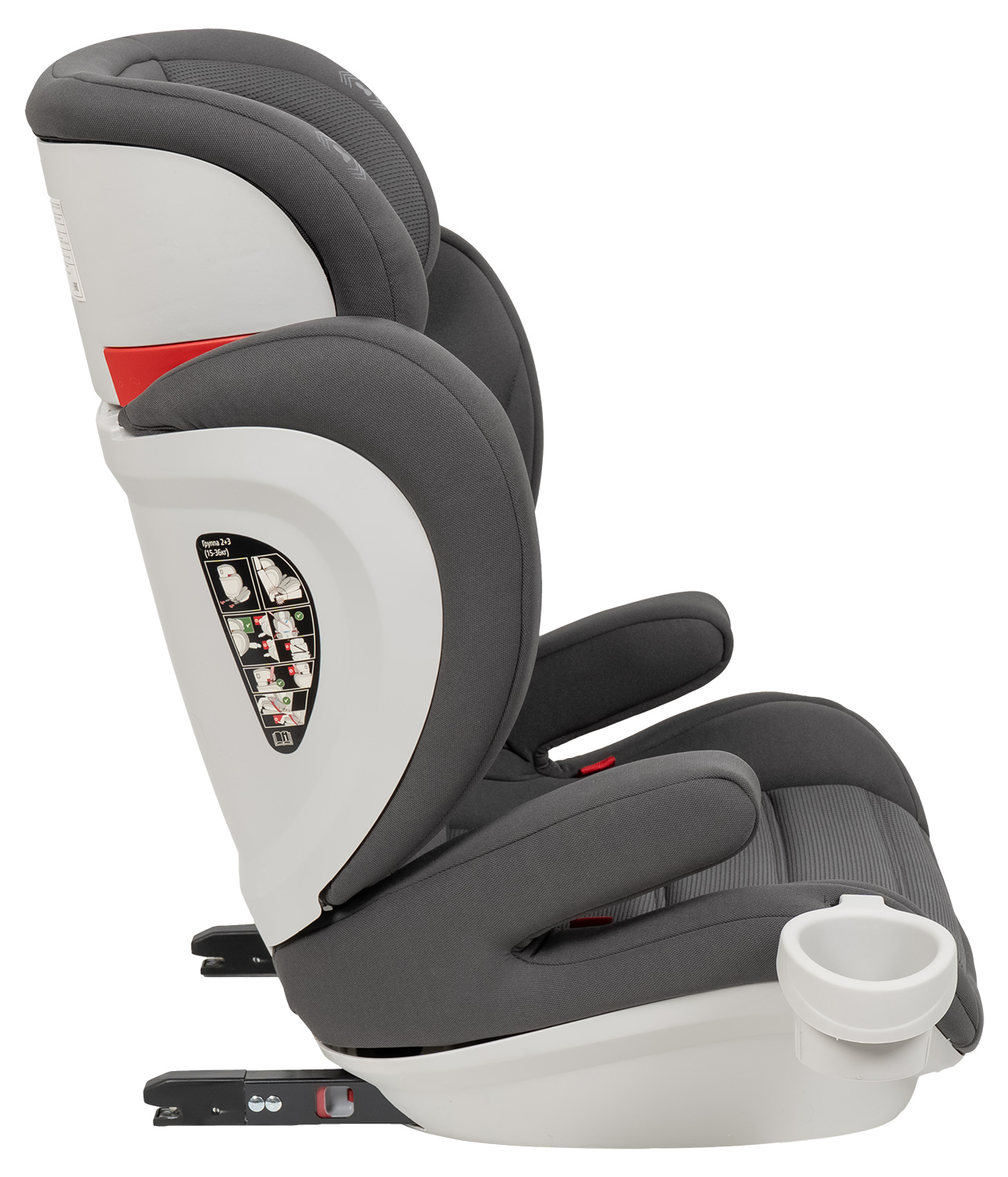 Автокресло Costa YB802A Isofix 2/3 (15-36 кг) серый - фото 8