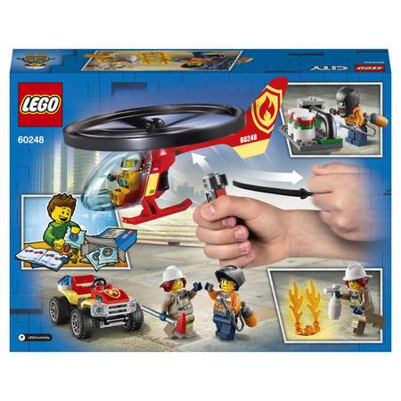 Конструктор LEGO City Fire Пожарный вертолет блочный