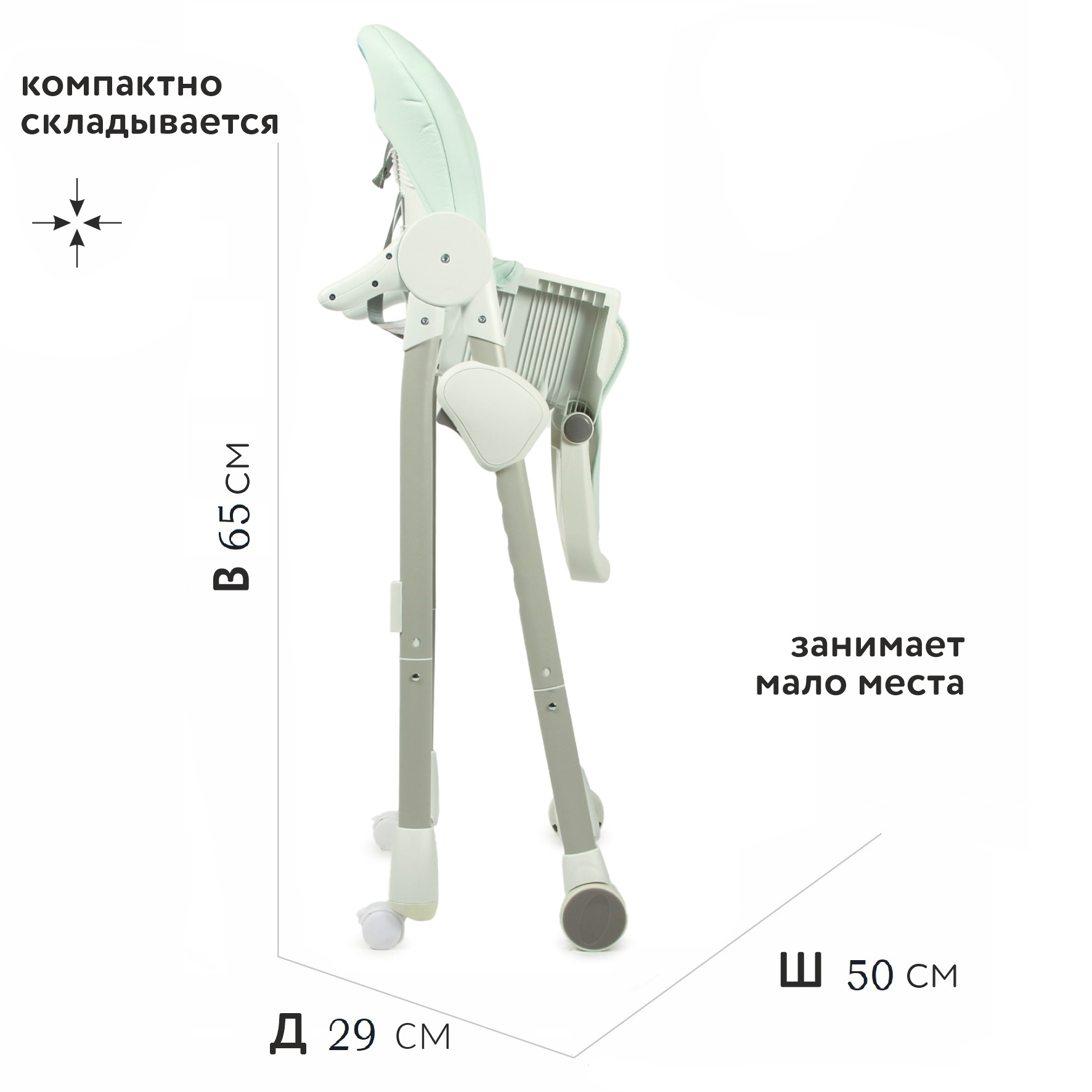 Стульчик для кормления Babyton Multiset Mint классический - фото 5