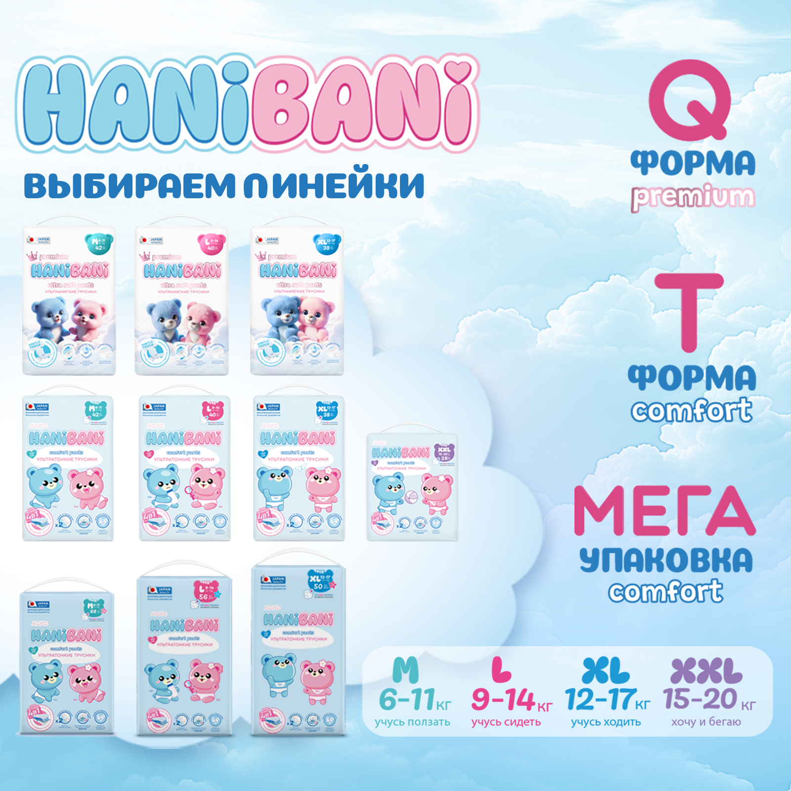 Подгузники HANIBANI Comfort M (6-11 кг) 68 шт. - фото 11