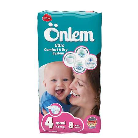 Подгузники Onlem 4 (7-14 кг) 8 шт.
