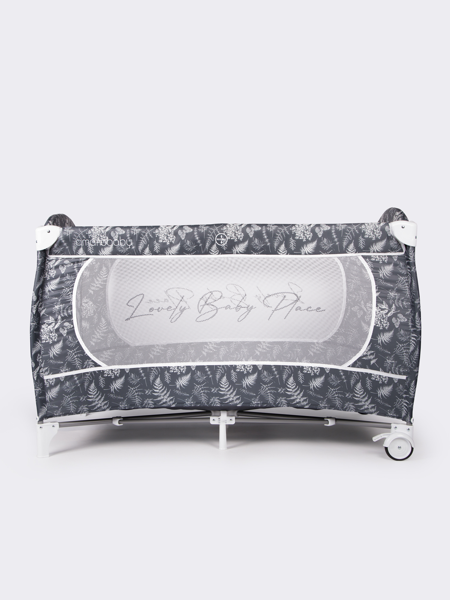 Манеж кровать Amarobaby Happy Place Leaves AMARO-26HPL/11 - фото 21