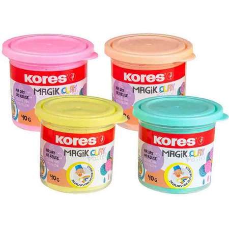 Тесто-пластилин Kores 4 цв.