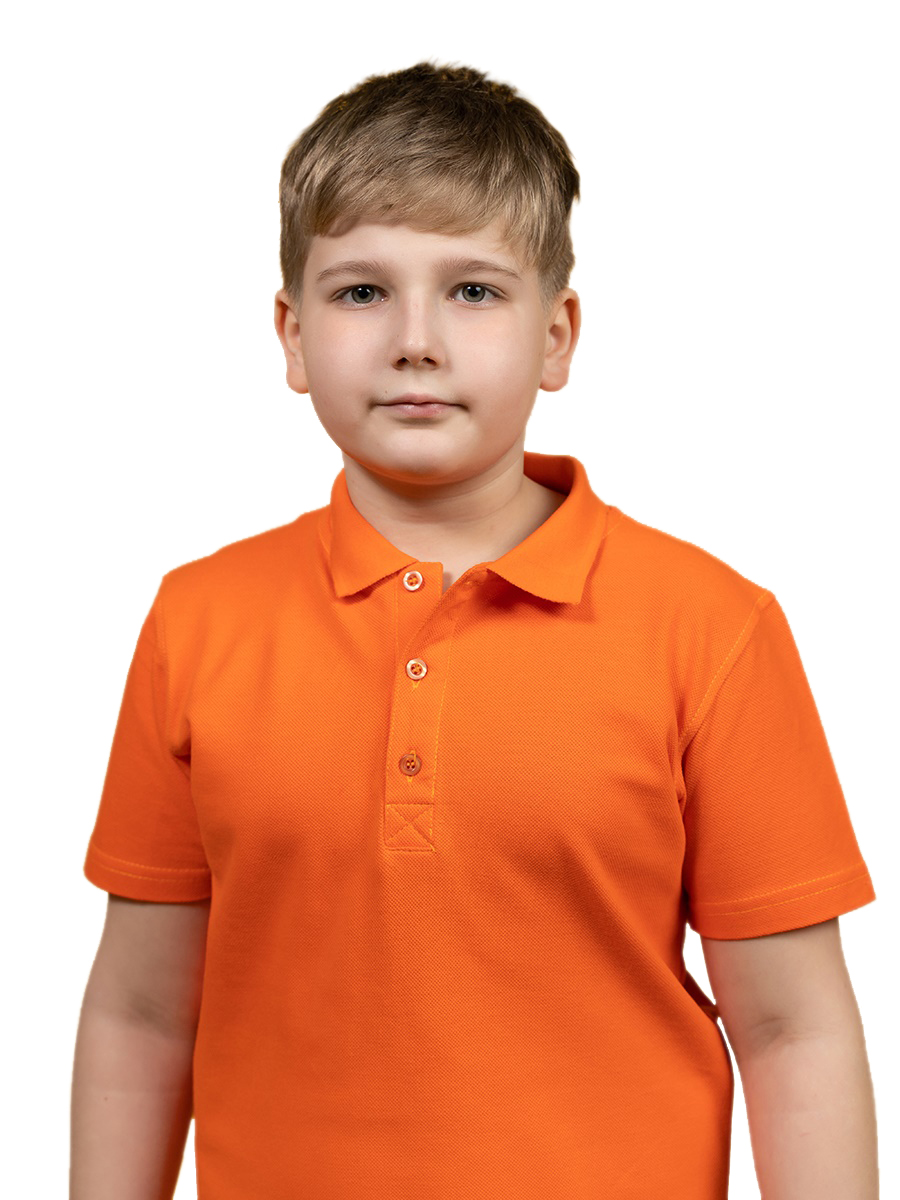 Поло UZCOTTON K-P/Оранжевый - фото 2