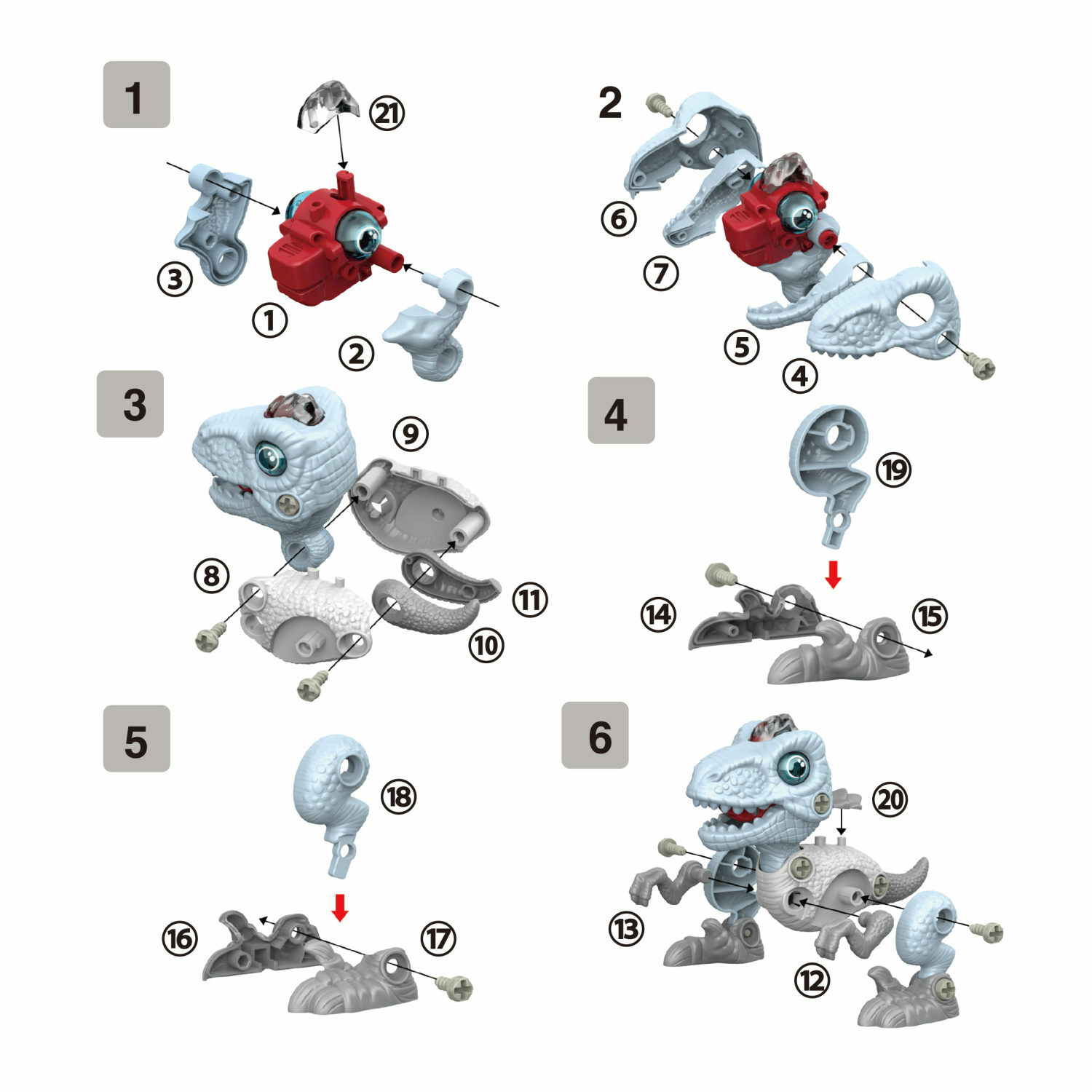 Конструктор 1TOY RoboLife Велоцираптор сборная игровая модель - фото 11
