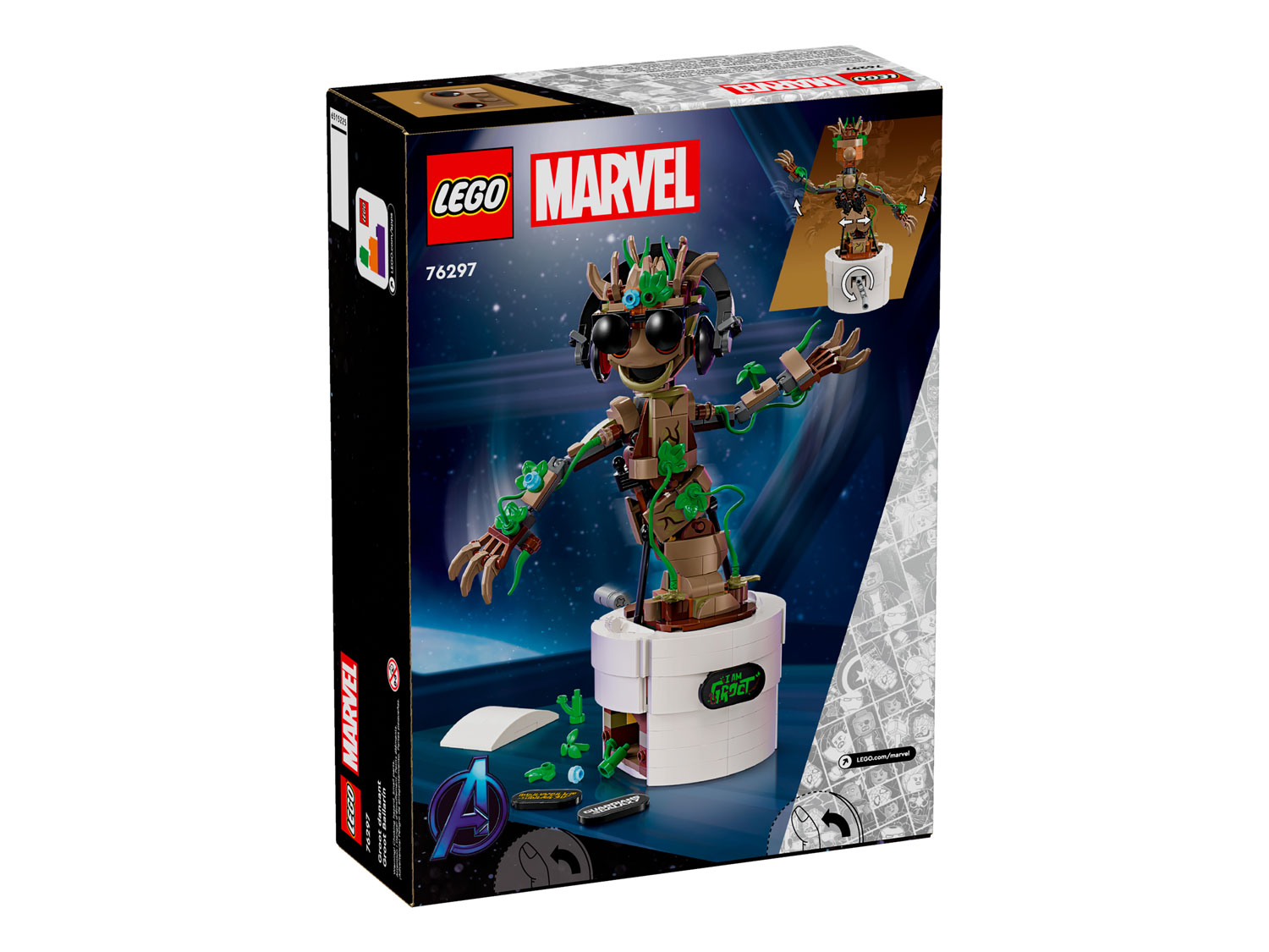 Конструктор LEGO Marvel Super Heroes Танцующий Грут 76297 459 дет. - фото 6