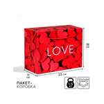 Пакет—коробка Дарите Счастье Love 23 × 18 × 11 см