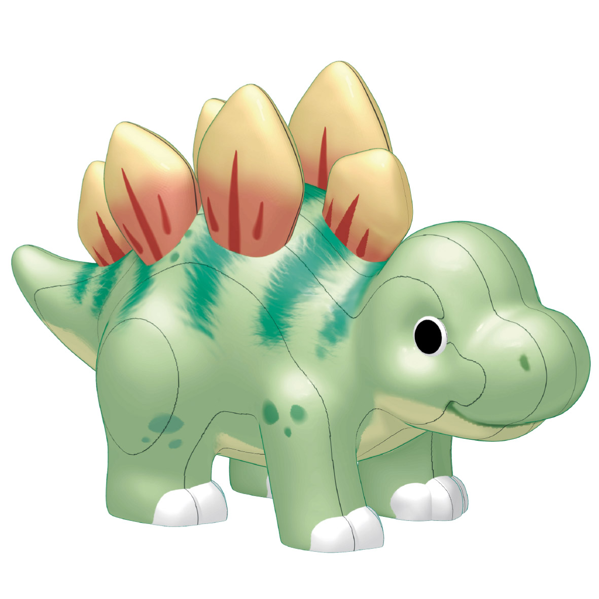 Конструктор СЛИПАРИКИ Стегозавр 26 дет. - фото 3