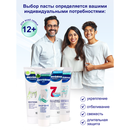 Зубная паста MERIDENT с фтором мята