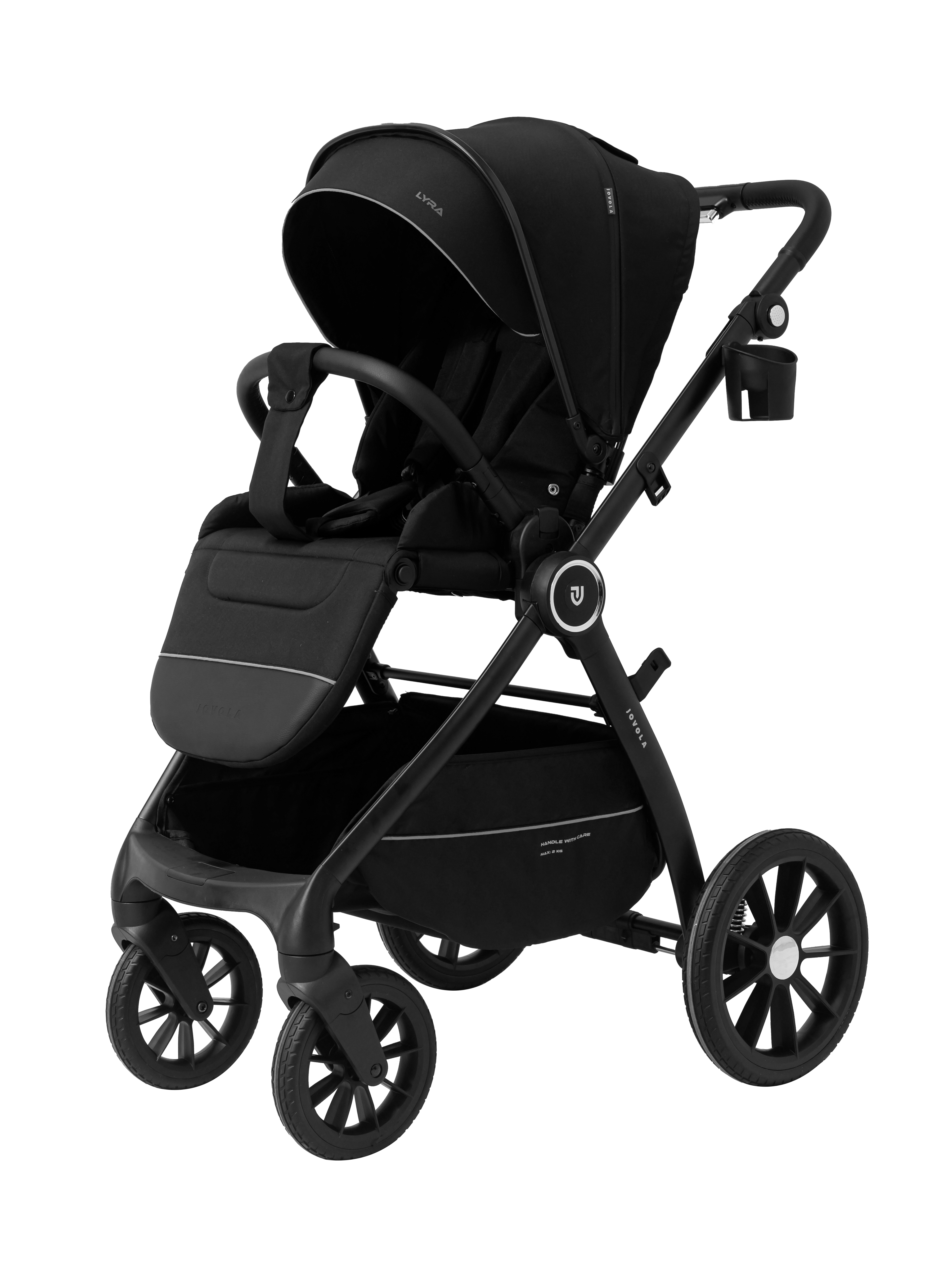 Коляска прогулочная JOVOLA LYRA с реверсивным блоком черный - фото 3
