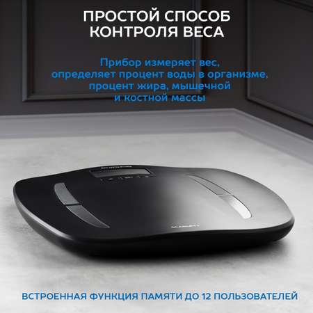 Весы напольные электронные Scarlett SC-BS33ED83 максимальный вес 180 кг черный