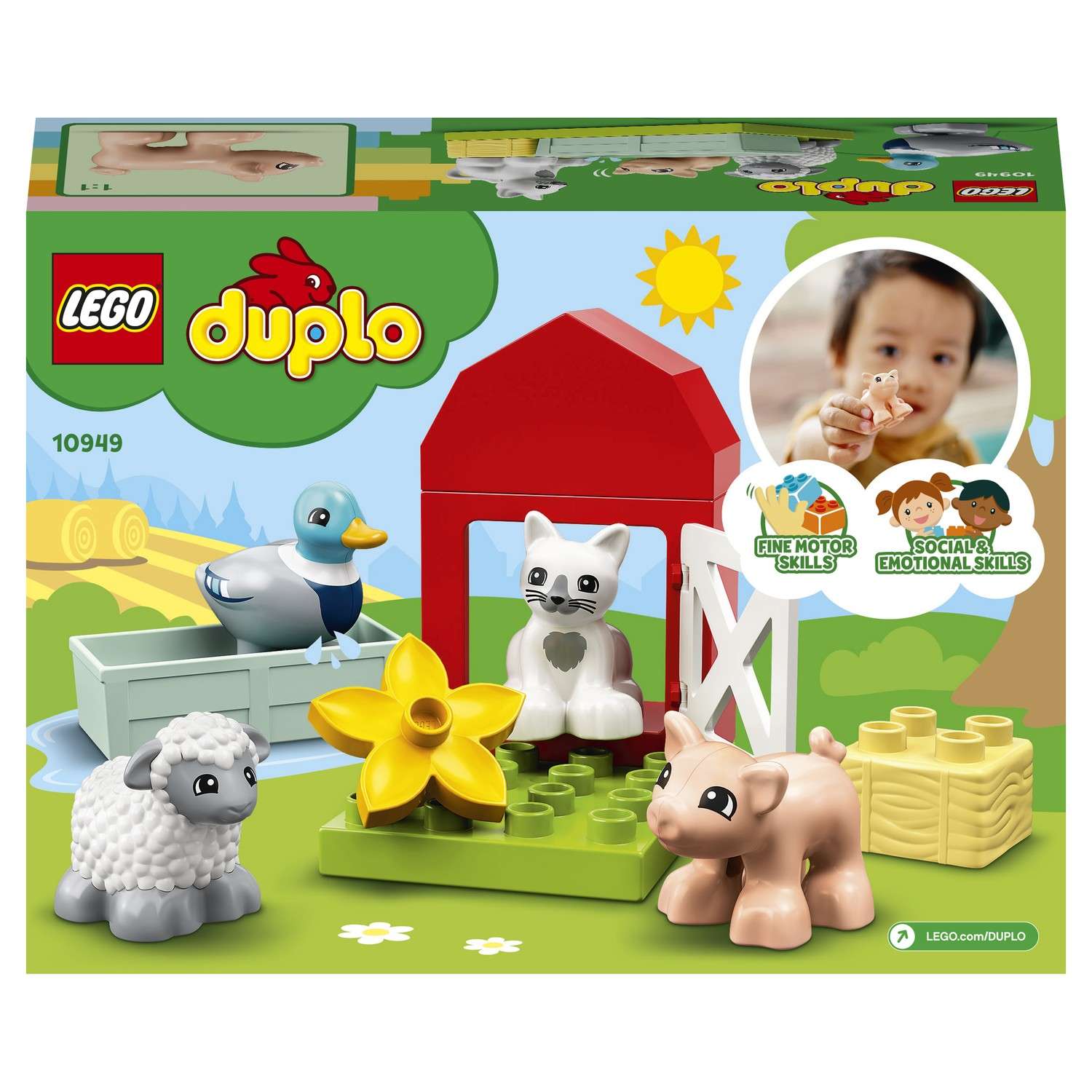 Конструктор LEGO DUPLO Уход за животными на ферме блочный - фото 3